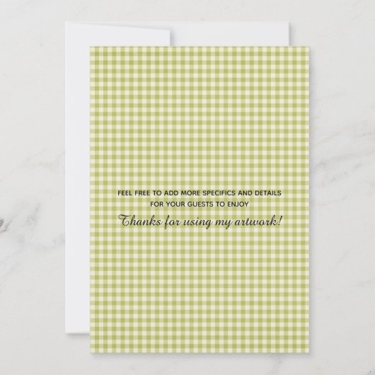 Paardensport met Thanksgiving  Kaart (Achterkant)