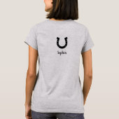 Paardensport Moeder Handgeschreven Script Typograf T-shirt (Achterkant)