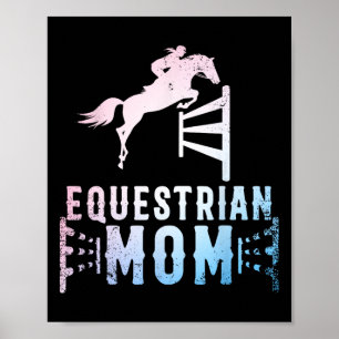 Paardensport Moeder Kunst Voor Meisjes Paardrijden Poster