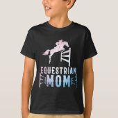 Paardensport Moeder Kunst Voor Meisjes Paardrijden T-shirt (Voorkant)