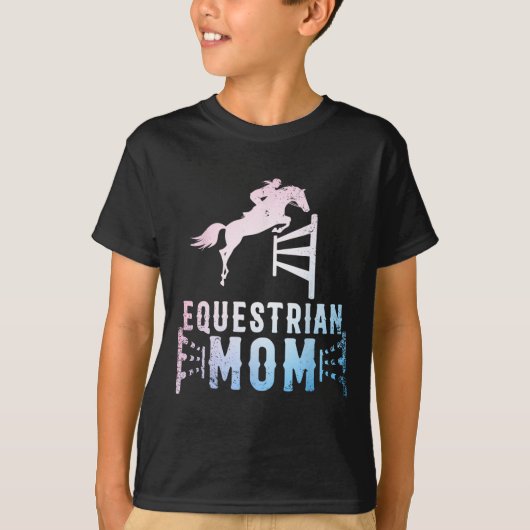 Paardensport Moeder Kunst Voor Meisjes Paardrijden T-shirt (Voorkant)