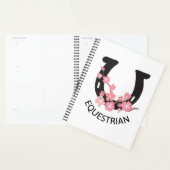 Paardensport mooi design met floreel hoefijzer planner (Display)
