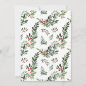 Paardensport Paard Kerstkrans Holiday Party Kaart (Achterkant)