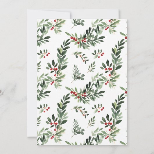 Paardensport Paard Kerstkrans Holiday Party Kaart (Achterkant)