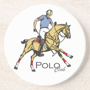 paardensport poloclub zandsteen onderzetter