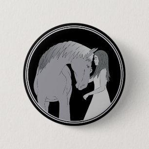 Paardensport Ronde Button 5,7 Cm