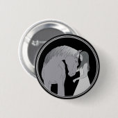 Paardensport Ronde Button 5,7 Cm (Voorkant /achterkant)