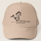 Paardensport. Sjabloon Trucker Pet (Voorkant)