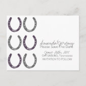 Paardensportbeoefening met Hoefijzer bewaren de da Aankondigingskaart (Voorkant)