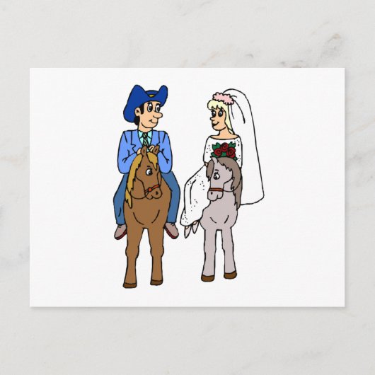 Paardensportbruid over paardenpest briefkaart (Voorkant)