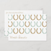 PaardensportHoefijzers Dank u wel Bedankkaart (Voorkant / Achterkant)