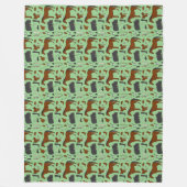 Paardensportpatronen Fleece Deken (Voorkant)