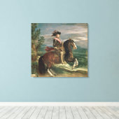 Paardensportportret van Philip IV c.1636 Canvas Afdruk (Insitu (Houten vloer))