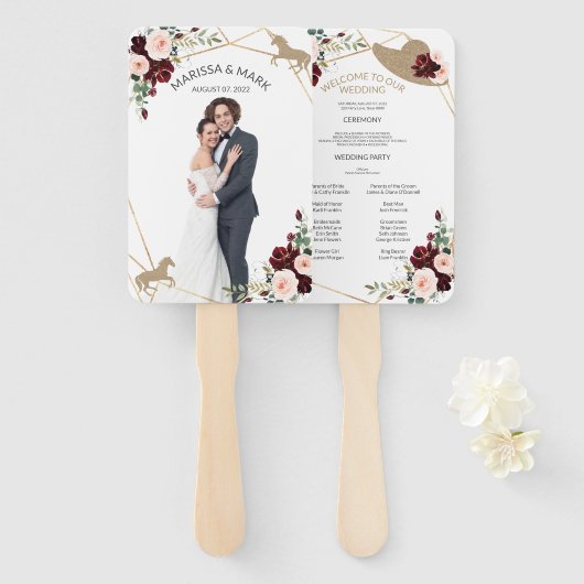 Paardensportprogramma Fans met foto Handwaaier (Voorkant en achterkant)