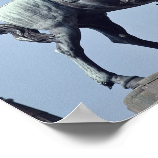 Paardensportstandbeeld Charles Gustav X. , Poster (Hoek)