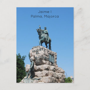 Paardensportstandbeeld Jaime I. in Placa Espanya P Briefkaart