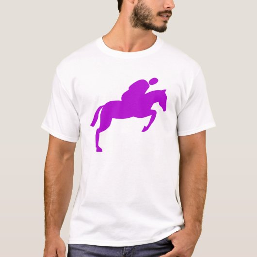 Paardenspringen - Paars T-shirt (Voorkant)