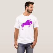 Paardenspringen - Paars T-shirt (Voorkant volledig)