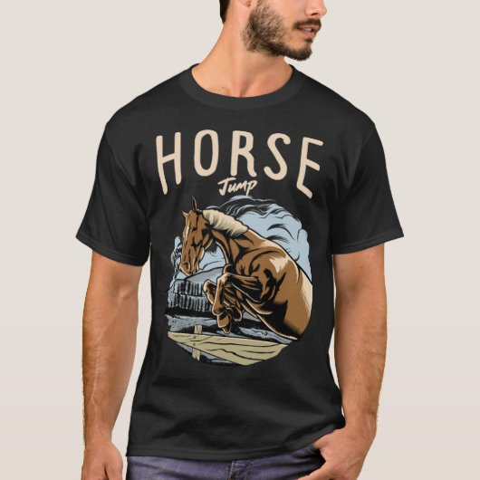 paardenspringrodeo koel t-shirt (Voorkant)