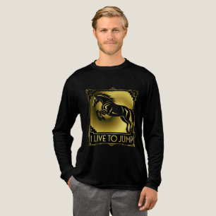 Paardensprong Ik leef om Art Deco te springen Tri-Blend Shirt