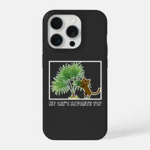 Paardenstaartpalm Kat Speeltje Grappige Plant Moed iPhone 15 Pro Case