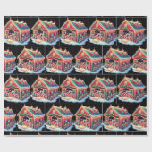 Paardenstal ingericht voor Kerstmis en paarden Cadeaupapier (Vlak)