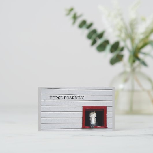 paardenstal mare stable visitekaartje (Staand voorkant)