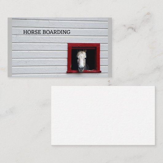paardenstal mare stable visitekaartje (Voorkant / Achterkant)