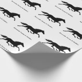 Paardenstal Naam Wit Cadeaupapier (Hoek)