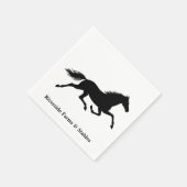 Paardenstal Naam Wit Servet (Hoek)