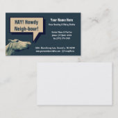 Paardenstallen of instapkaarten visitekaartje (Voorkant / Achterkant)