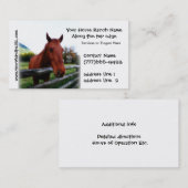 Paardenstallen of instapkaarten visitekaartje (Voorkant / Achterkant)