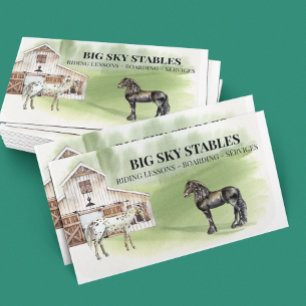 Paardenstallen Rijservices Equestrian Visitekaartje