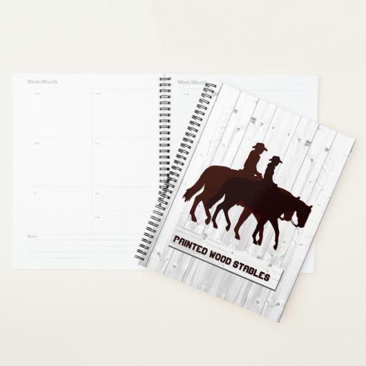 Paardenstallen Western Horseback Weathered Wood Planner (Display)