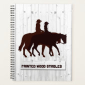 Paardenstallen Western Horseback Weathered Wood Planner (Voorkant)