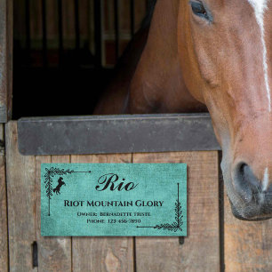 Paardenstalnaam Eigenaar Contactgegevens Barn Deurbordjes