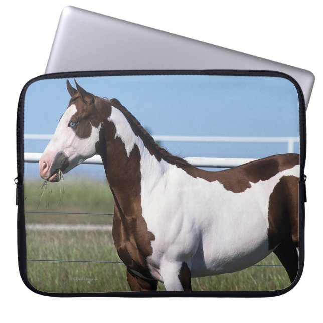 Paardenstand verven laptop sleeve (Voorkant)