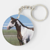 Paardenstand verven sleutelhanger (Achterkant)