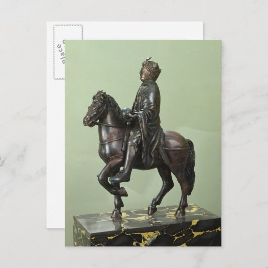 Paardenstandbeeld Karel de Grote 2 Briefkaart (Voorkant / Achterkant)