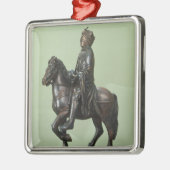 Paardenstandbeeld Karel de Grote 2 Metalen Ornament (Links)