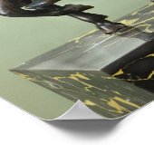 Paardenstandbeeld Karel de Grote 2 Poster (Hoek)