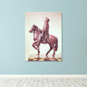 Paardenstandbeeld van Charlemagne Canvas Afdruk (Insitu (Houten vloer))