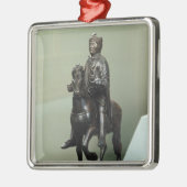 Paardenstandbeeld van Charlemagne Metalen Ornament (Links)
