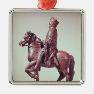 Paardenstandbeeld van Charlemagne Metalen Ornament