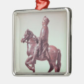 Paardenstandbeeld van Charlemagne Metalen Ornament (Links)