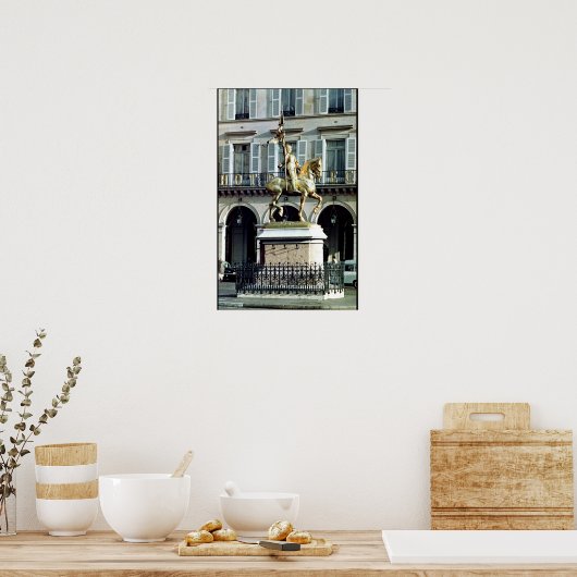 Paardenstandbeeld van Joan of Arc Poster (Keuken)