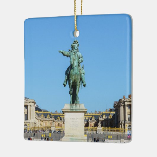 Paardenstandbeeld van Louis XIV in Versailles Keramisch Ornament (Links)