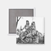 Paardenstandbeeld van Louis XIV Magneet (Voorkant / Achterkant)