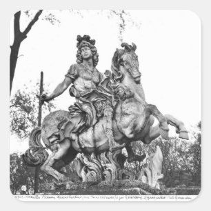 Paardenstandbeeld van Louis XIV Vierkante Sticker