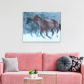 Paardenstation Canvas Afdruk (Insitu (Woonkamer))